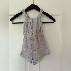 Old Navy Light Gray Kids Romper with Bunny Design